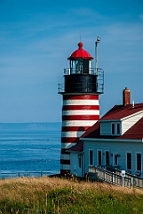 West Quoddy Head Lighthouse Tower in Down East Maine